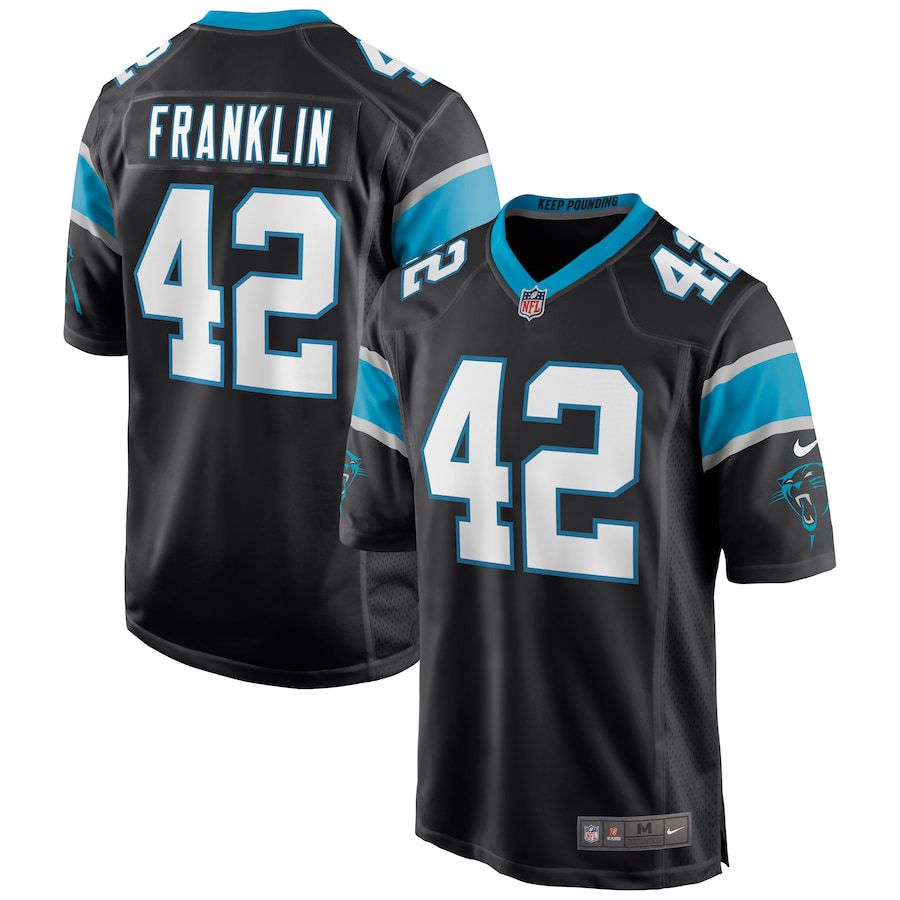 Men Carolina Panthers #42 Sam Franklin Nike Black Game NFL Jersey->carolina panthers->NFL Jersey
